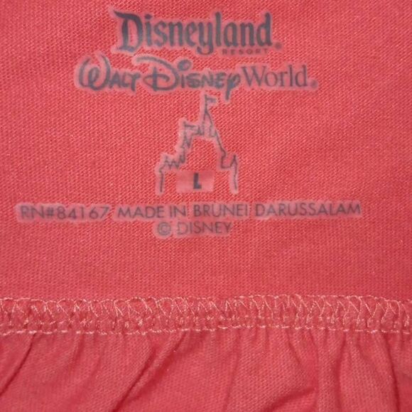 Alice and Wonderland Scooped Neck Cotton Shirt Size Large  Brand Disney  Color O - Picture 3 of 6